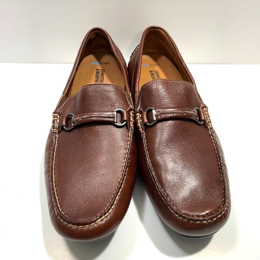 Johnston & Murphy‎ Buckle Drivers Mahogany Full Grain Men's Shoes Brown US 12M - Picture 2 of 9